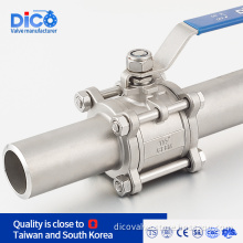 Dico CF8/CF8m BW Extended Pipe 3PC Ball Valve